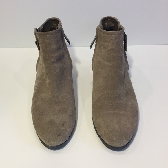 Blondo INGRID Waterproof Suede Taupe Ankle Booties - Picture 5 of 8